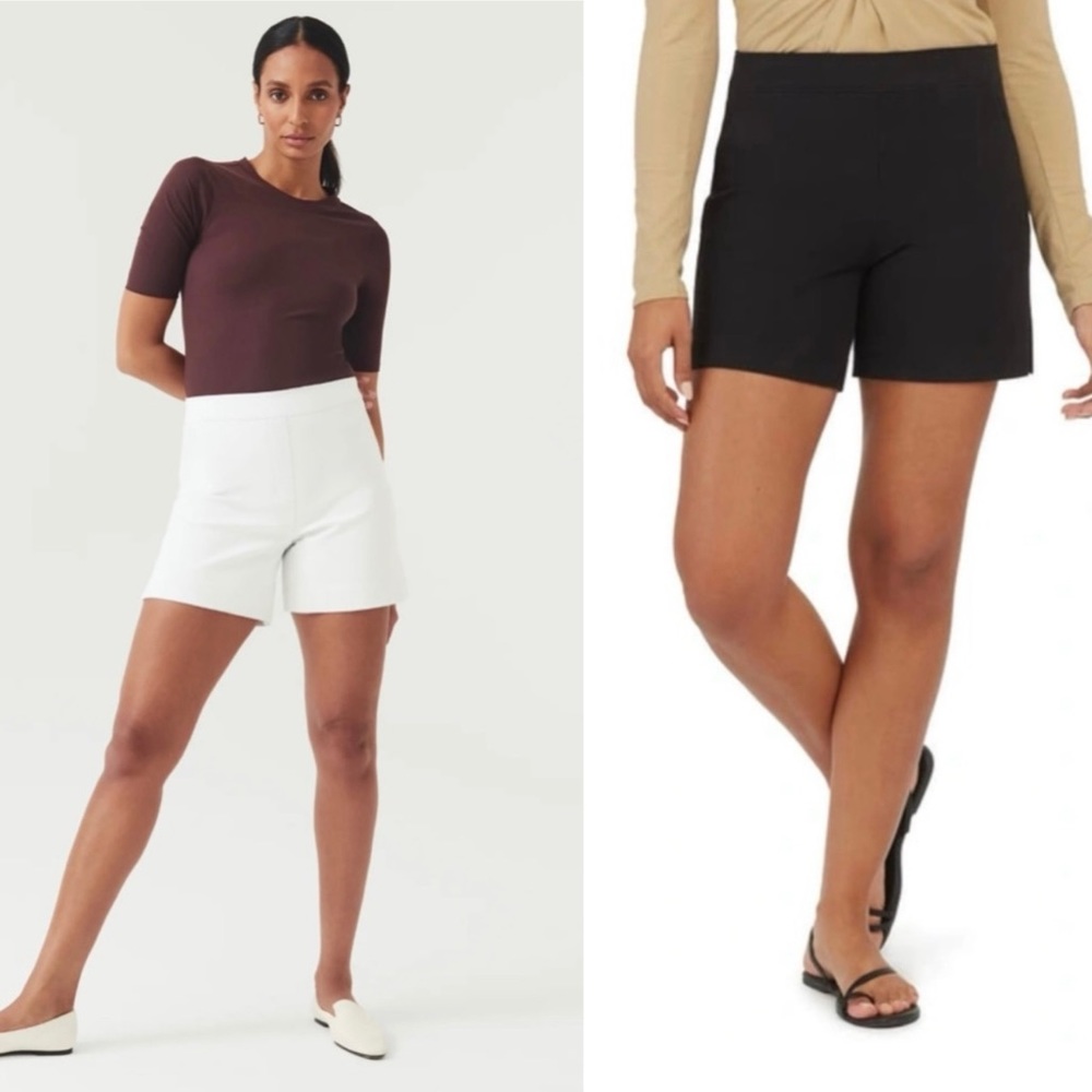 NWT Spanx 2 Pairs On-the-Go 6” Shorts White & Black